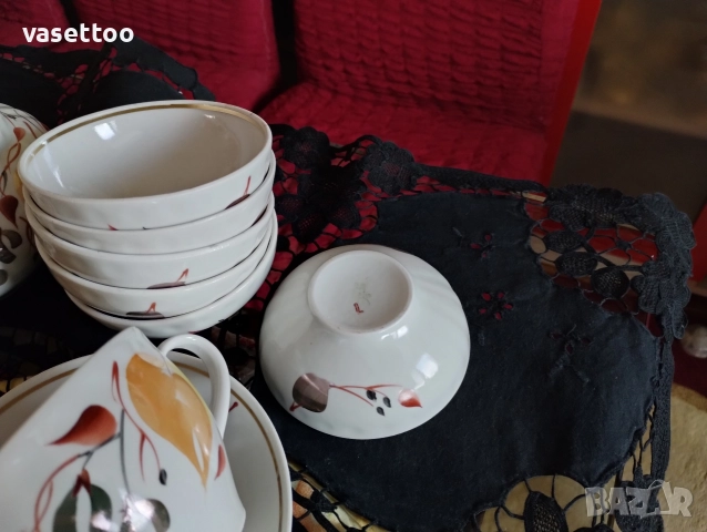 Руски чаен сервиз-29 части, снимка 5 - Сервизи - 52935882