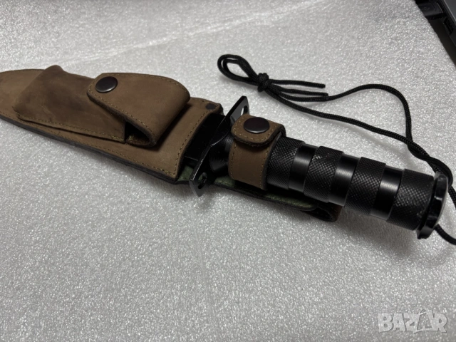 Голям Тактически нож Boker Magnum Survivalist с Кания/естествена кожа/, снимка 13 - Ножове - 53463637
