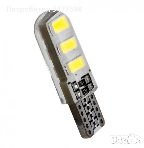 Водоустойчивa LED T10 диоднa крушкa-габарити,багажник,купе,жабка W5W / 194, снимка 4 - Аксесоари и консумативи - 39390885