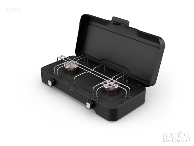 НОВИ! Газов къмпинг котлон двоен с маркуч и редуцир-вентил, снимка 3 - Газови котлони - 47462737