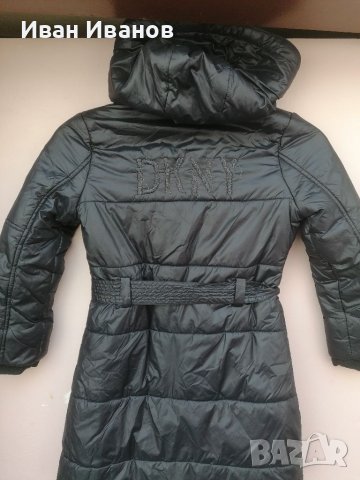 Оригинално Пухено яке Donna Karan New York -DKNY  , размер 8 години , снимка 9 - Детски якета и елеци - 38750591