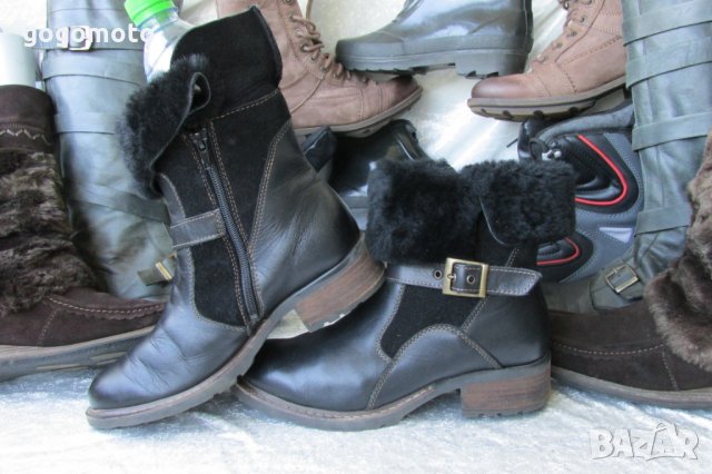 топли кафяви дамски боти, кубинки, ботуши,N- 38, Weather Rated Winter Snow Boots, естествена кожа +, снимка 14 - Дамски боти - 33415755