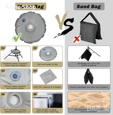 Професионална стойка за фото фон BENOISON 2.6x3м с аксесоари, снимка 5 - Чанти, стативи, аксесоари - 53391192