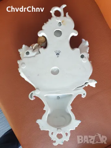 52см порцеланово пано за стена/музиканти-херувими/стара барокова италианска фигура-композиция, снимка 5 - Пана - 48395100