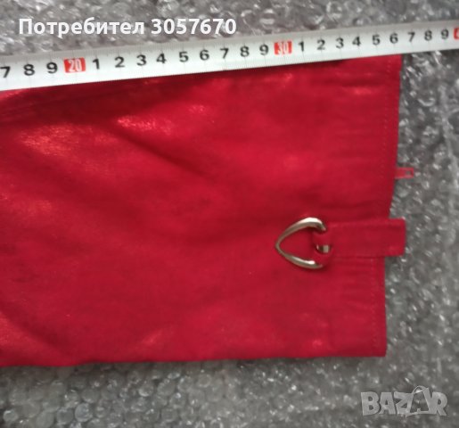 Червени ефектни ботуши и подарък към тях, снимка 8 - Дамски ботуши - 39808441