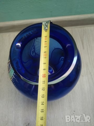 стъклена ваза в арт стил, снимка 4 - Вази - 39160353