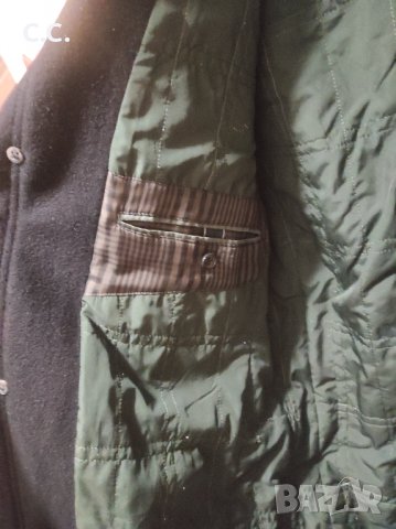 Strellson Черно вълнено палто, размер Л, 50 лв, снимка 4 - Палта - 37921493