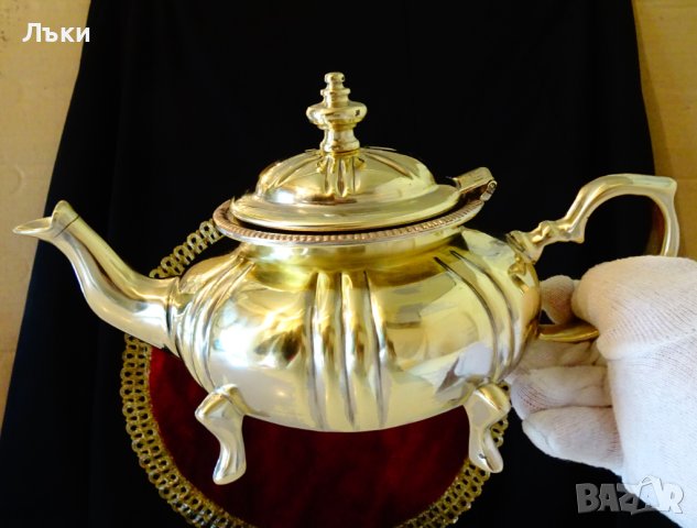 Марокански бронзов чайник,кана Royal. , снимка 12 - Антикварни и старинни предмети - 40388644