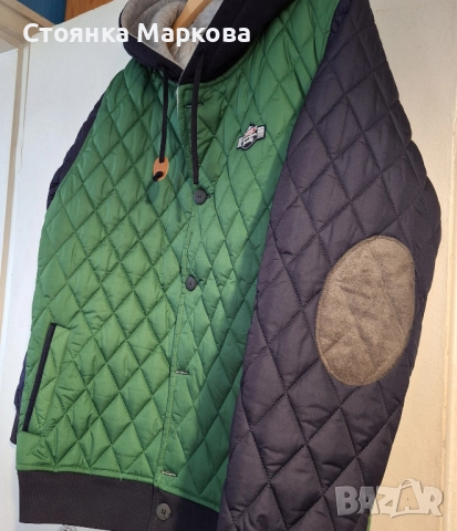 Ново мъжко яке в зелено и синьо, снимка 5 - Якета - 52590136