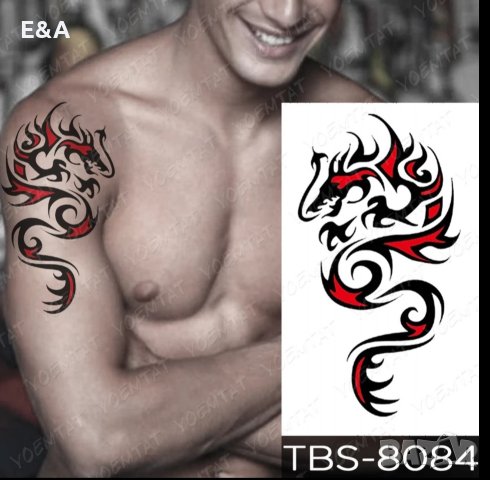Временни татуировки, снимка 6 - Козметика за тяло - 32466724