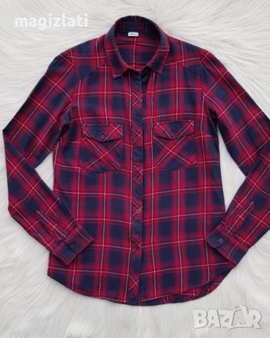 Дамска карирана риза XS-S, снимка 8 - Ризи - 43294604