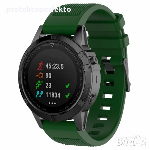 Силиконова каишка GARMIN Fenix 7, 7X черен цвят, снимка 4 - Каишки за часовници - 35579905