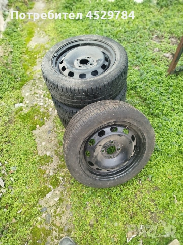 метални джанти за Форд с гуми и оригинални тасове, снимка 5 - Гуми и джанти - 53007607