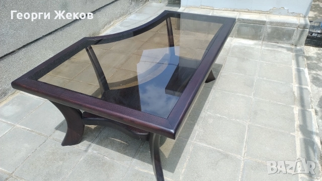 холна маса от масив и стъкло, снимка 8 - Маси - 52593212