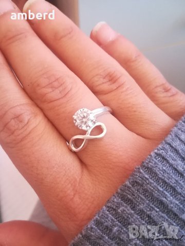 Елегантен сребърен пръстен модел PLR028, снимка 4 - Пръстени - 28855463