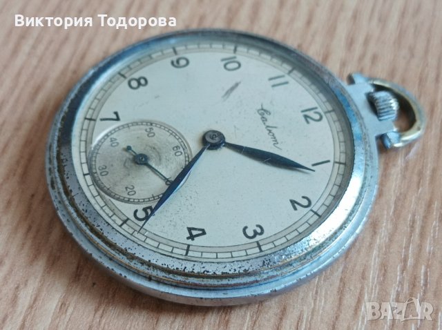 Рядък джобен часовник Салют (Молния) на 78 години СССР , снимка 3 - Антикварни и старинни предмети - 43886311