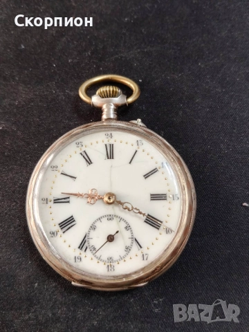 Швейцарски СРЕБЪРЕН джобен часовник 1901г. - 6 Рубина-ПЕРФЕКТЕН, снимка 9 - Джобни - 49965271