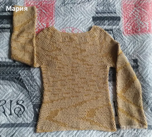 ръчно плетена блуза , снимка 2 - Блузи с дълъг ръкав и пуловери - 48175988