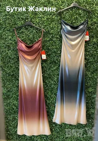 Дамски сатенени рокли, снимка 1