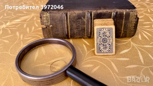 Антикварно мини тесте карти /1880-1920/, снимка 5 - Антикварни и старинни предмети - 49571278