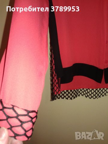 Дамска риза с интересен гръб с мрежа р-р 40, снимка 3 - Ризи - 43347778