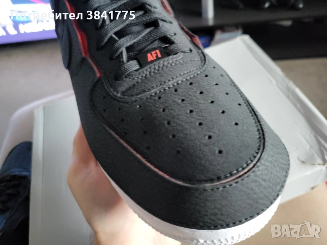 Nike Air Force 1 Low 1/1 Black Chile Red Pine Green уникални, снимка 12 - Маратонки - 51914194