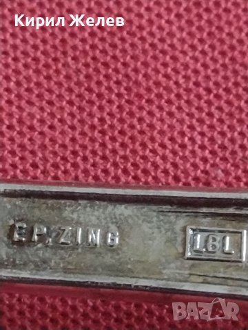 Голяма стара цинкова лъжица с маркировка ITALI красива орнаментика за КОЛЕКЦИЯ 42106, снимка 5 - Други ценни предмети - 43862351