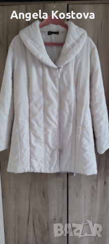 Бяло преходно палто, снимка 1 - Палта, манта - 44855546