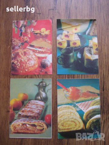 Рецепти върху картички за сладкиши от 80-те години, снимка 4 - Колекции - 32333855