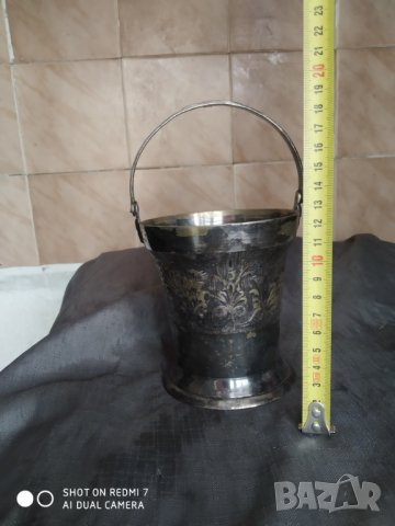 посребрен месингов ледарник, снимка 3 - Антикварни и старинни предмети - 33540463