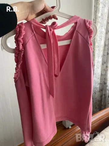 1st Impression By Alessa Пуловер - Розов, S размер, снимка 6 - Блузи с дълъг ръкав и пуловери - 47813717