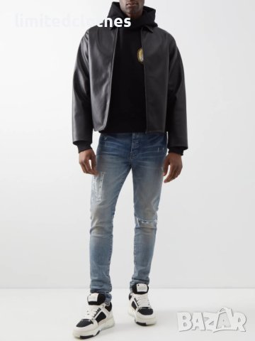 AMIRI Black Landscape Alchemy Frame Print Мъжко Горнище тип Суичър size M и XL, снимка 5 - Суичъри - 43079657