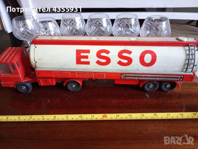 50см Стара играчка камион старинна играчка метален камион  стари играчки камионче, снимка 7 - Колекции - 52160137