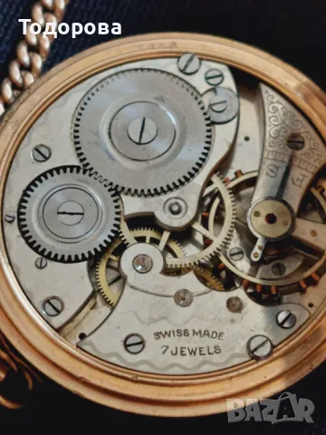 Мъжки джобен позлатен часовник-51мм., снимка 7 - Мъжки - 48529475