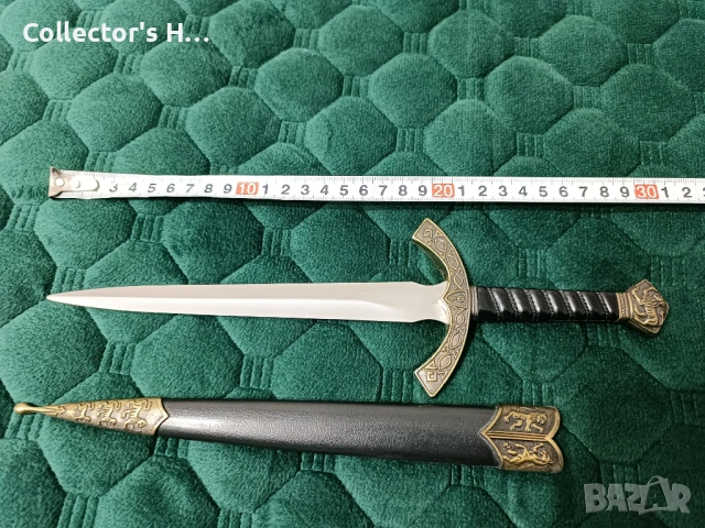 Кама с кания с инкрустации, размери на снимките, снимка 4 - Антикварни и старинни предмети - 53048803