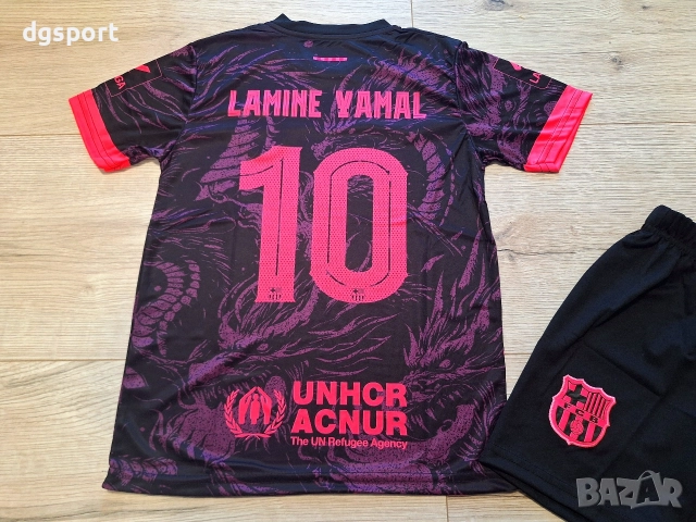 Детски флуоресцентен футболен екип на Барселона #Ламин Ямал #10!, снимка 3 - Футбол - 52066187