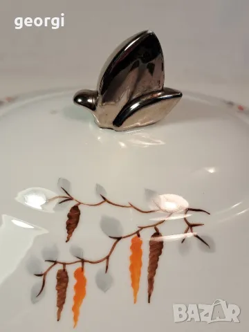 Карловски порцеланов супник солница и сосиера Victoria Czechoslovakia     7/1, снимка 8 - Сервизи - 49900540