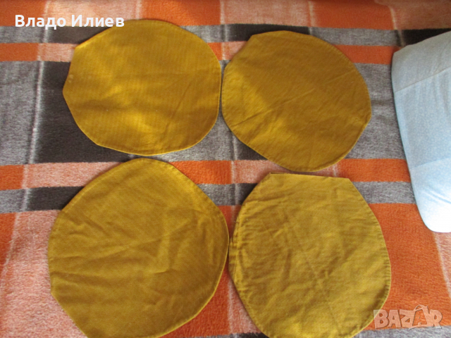 Възглавници кръгли многоцветни/ушити от майстор -шивач/  и квадратни/зелени и червени/ за стол, снимка 15 - Възглавници - 33814572