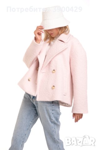 Дамско Късо Палто Copenhagen - Розово, снимка 4 - Палта, манта - 43069359