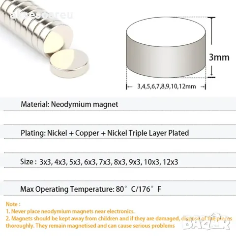 Магнити за залепване на инструменти в гаража, домакински прибори в кухнята ключове за входната листи, снимка 11 - Други инструменти - 48893367