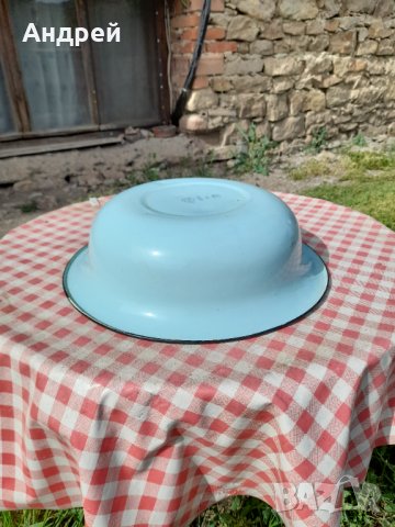 Стар емайлиран леген #3, снимка 3 - Антикварни и старинни предмети - 33029985