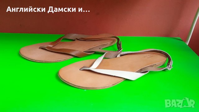 Английски дамски сандали естествена кожа-2 цвята, снимка 1 - Сандали - 28686644