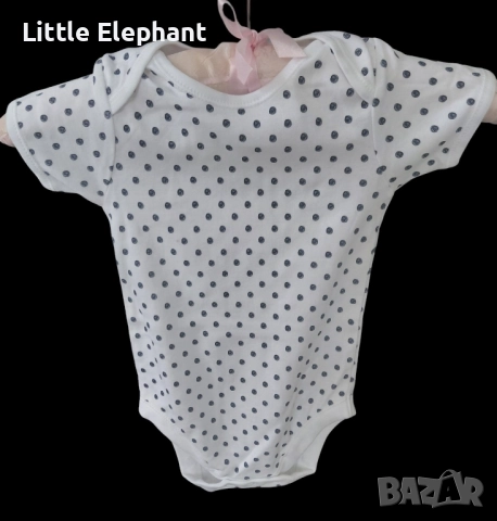 Боди с къс ръкав за 18-24 мес мом бяло с точки,Англия/ново 