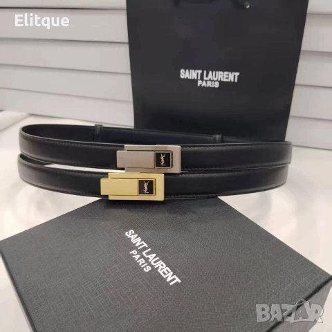 колани от естествена кожа в кутия 2см ysl saint laurent 