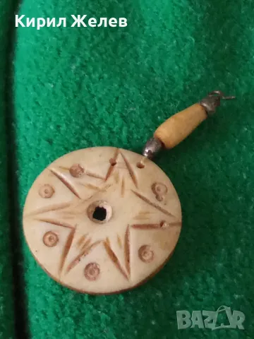 РОГ КОСТ РЪЧНО ОРНАМЕНТИРАНА ВИСУЛКА МАЙСТОРСКА ИЗРАБОТКА СТАРО БЕРБЕРСКО БИЖУ УКРАШЕНИЕ 12346, снимка 9 - Колиета, медальони, синджири - 30568810