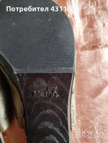 Нови златисти дамски чехли 40 номер, снимка 8 - Дамски обувки на ток - 53412850