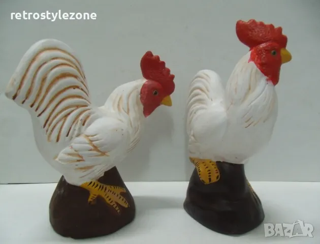 оф.7875 две стари керамични фигури   - височина 15,5 см , дължина 15 см , ширина 8,5 см , снимка 3 - Други ценни предмети - 49090711