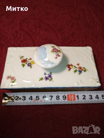 Уникална стара порцеланова попивателна за мастило., снимка 3 - Антикварни и старинни предмети - 32493886