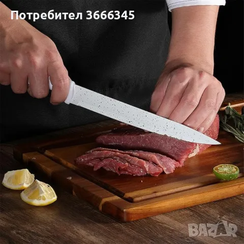 Комплект кухненски ножове от 6 части Zepter ZP-009B- бял, стилен и прецизен избор за всяка кухня, снимка 9 - Прибори за хранене, готвене и сервиране - 49235451