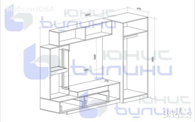 Секция Forte с LED осветление, снимка 4 - Секции и витрини - 51176596